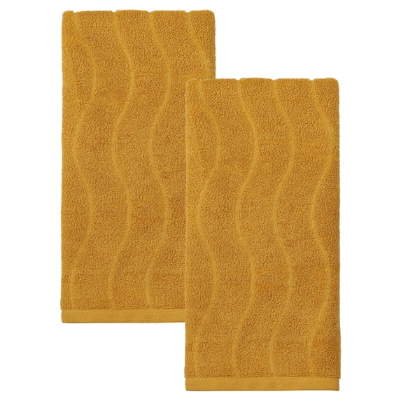 Unique Bargains Ultra Soft Highly Absorbent Quick Dry Hand Towels Yellow 29" x 13"