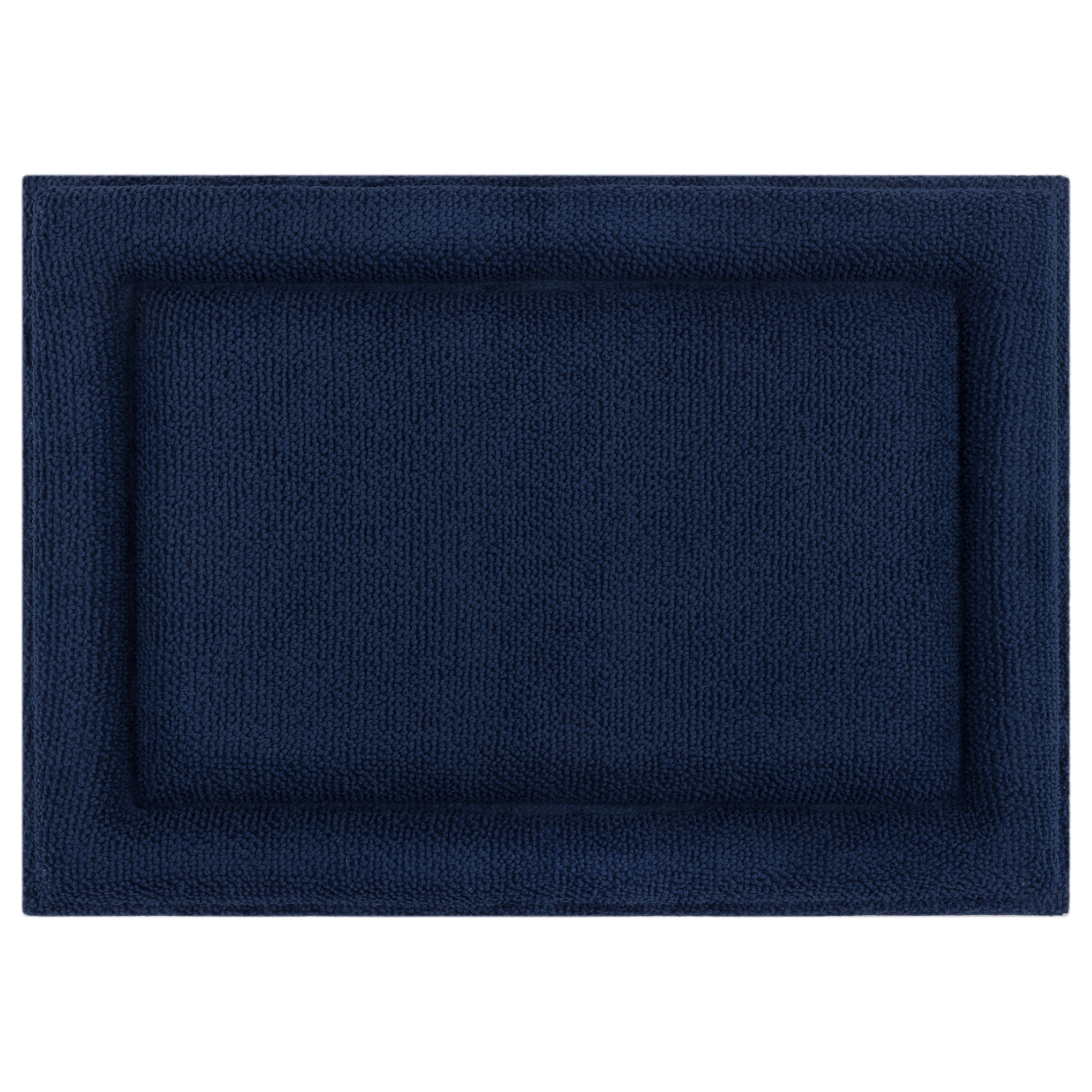 Unique Bargains Ultra Soft Shaggy Bath Mat Super Absorbent Non Slip Mat Blue 24" x 17"