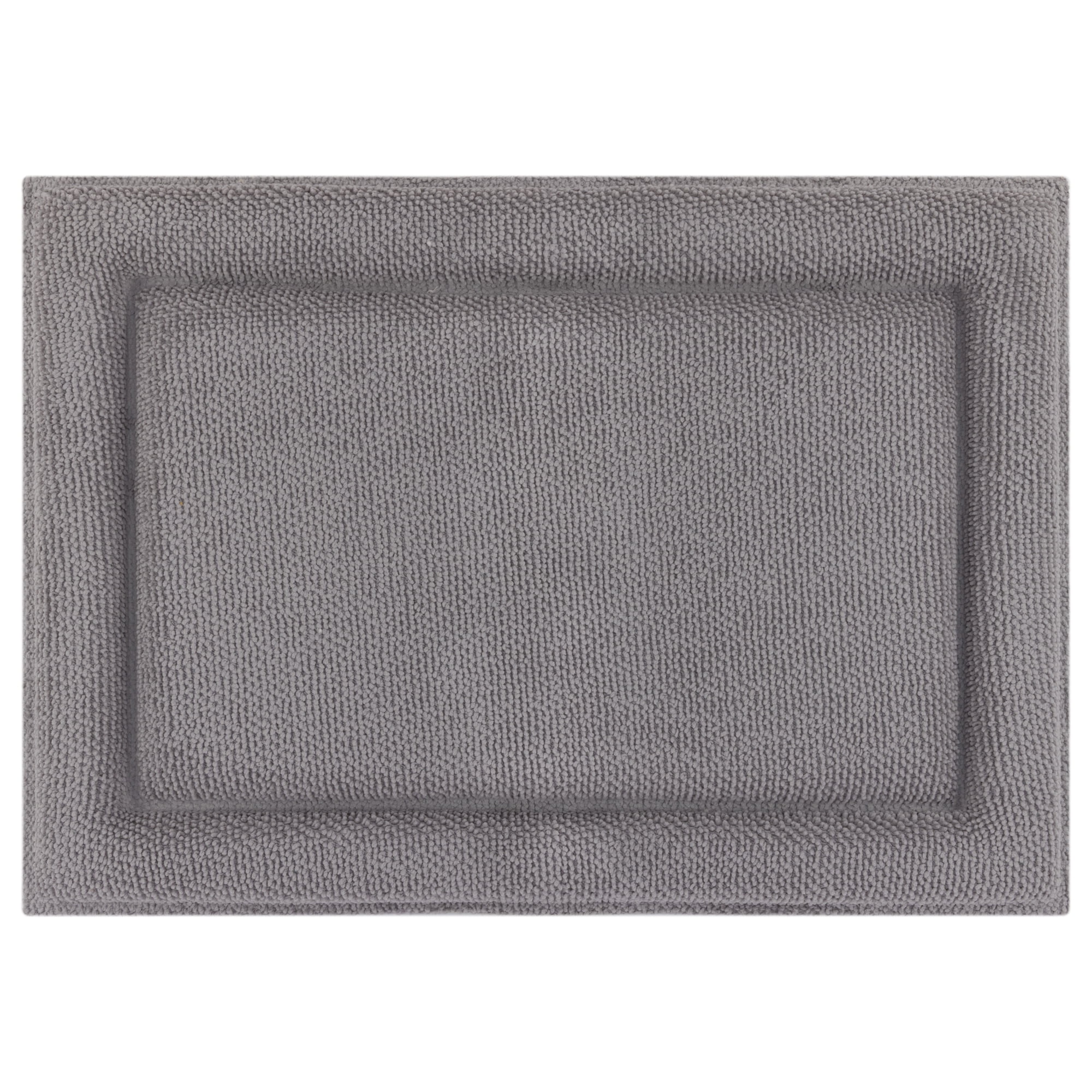 Unique Bargains Ultra Soft Shaggy Bath Mat Super Absorbent Non Slip Mat Gray 24" x 17"