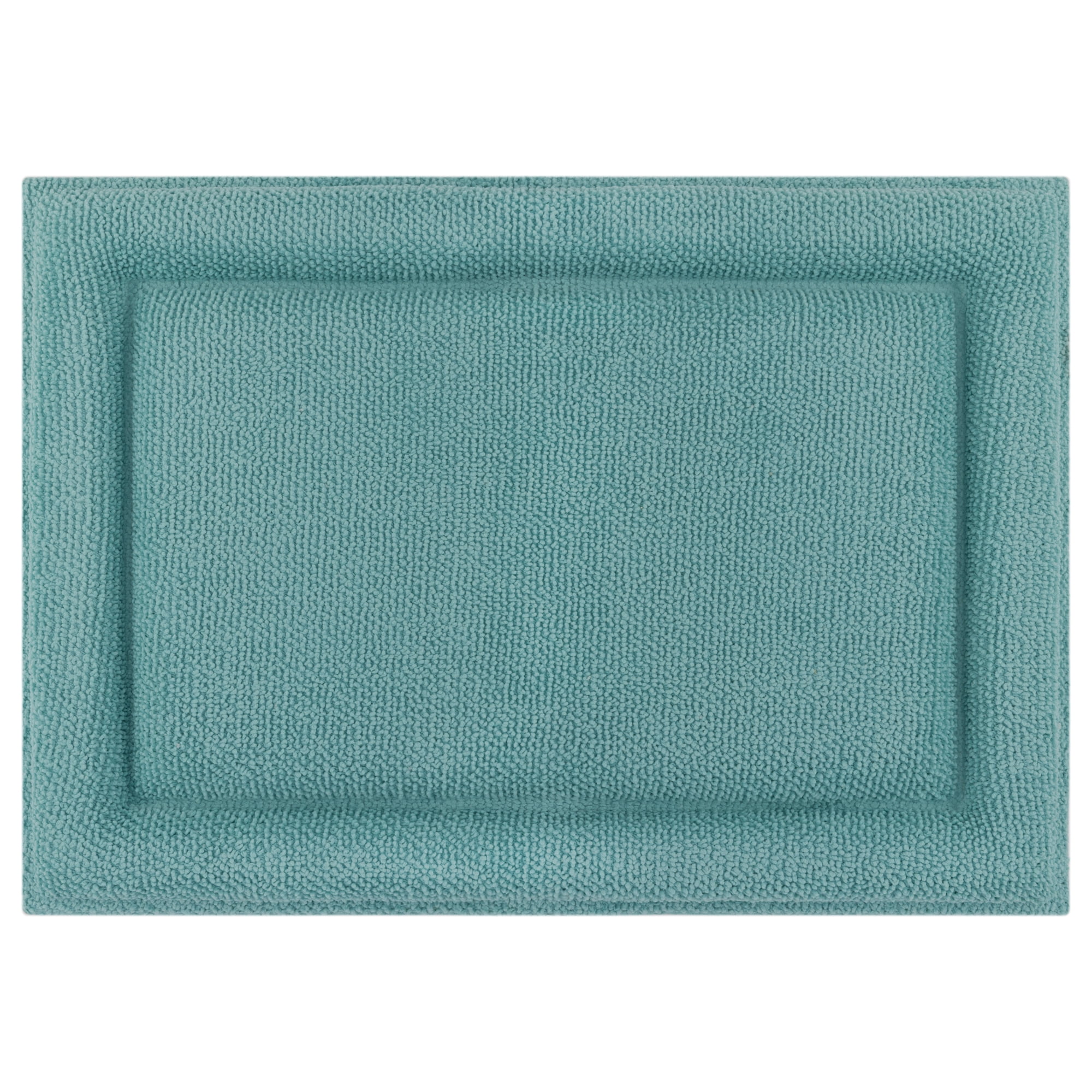 Unique Bargains Ultra Soft Shaggy Bath Mat Super Absorbent Non Slip Mat Green 24" x 17"