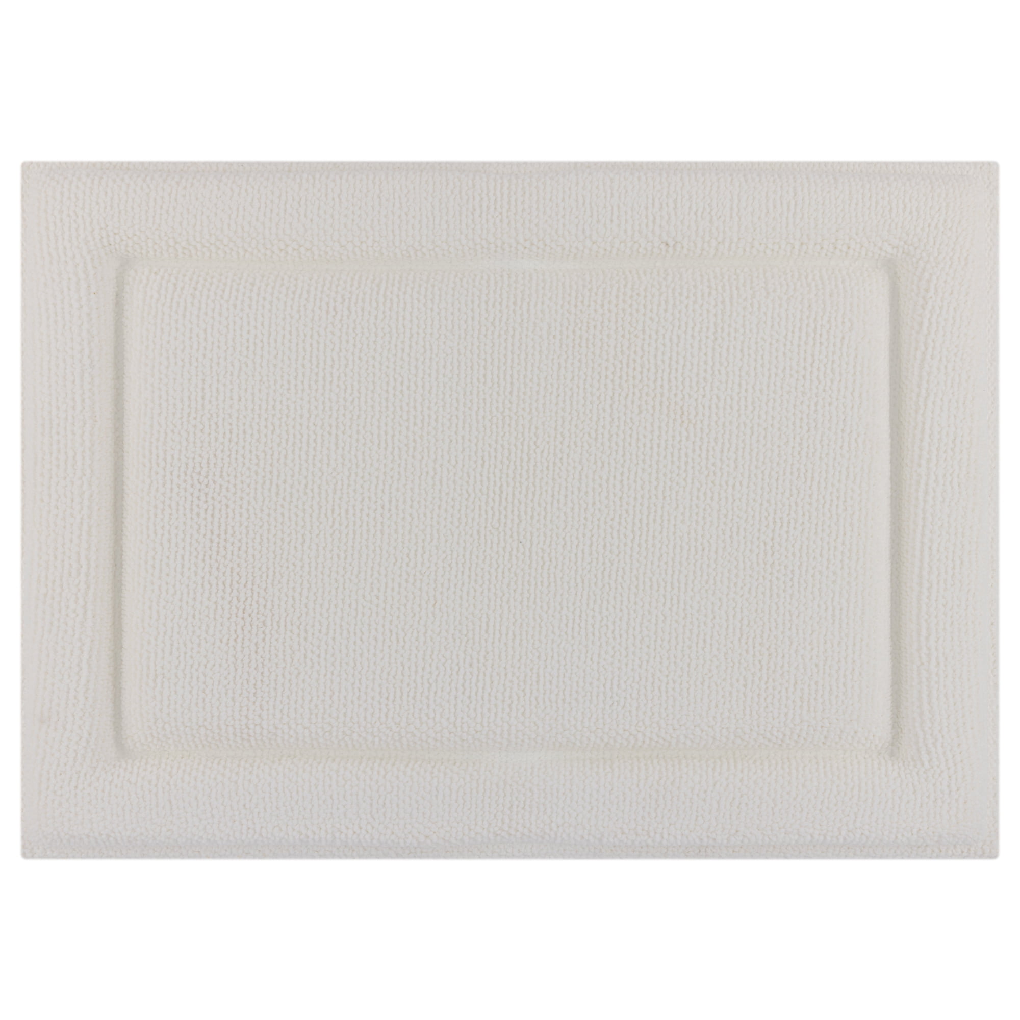 Unique Bargains Ultra Soft Shaggy Bath Mat Super Absorbent Non Slip Mat White 24" x 17"