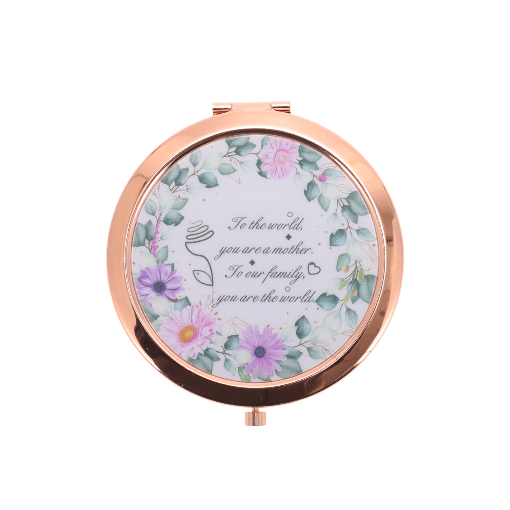 Unique Bargains Ultra Thin Makeup Mirror Rose Gold Tone 1 Pc