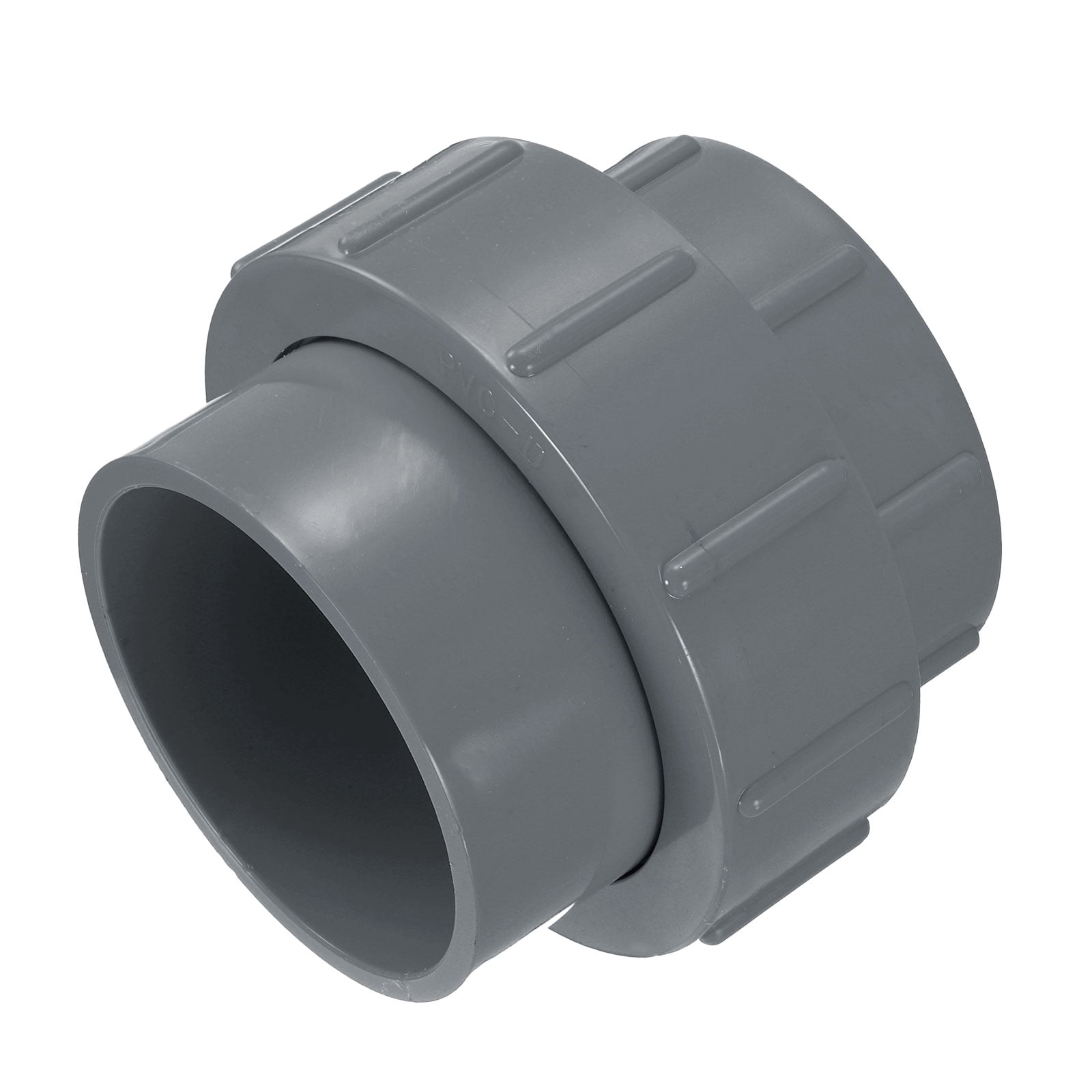 Unique Bargains Union Coupling Pipe Fitting Socket x Socket Adapter 40 Gray 3"