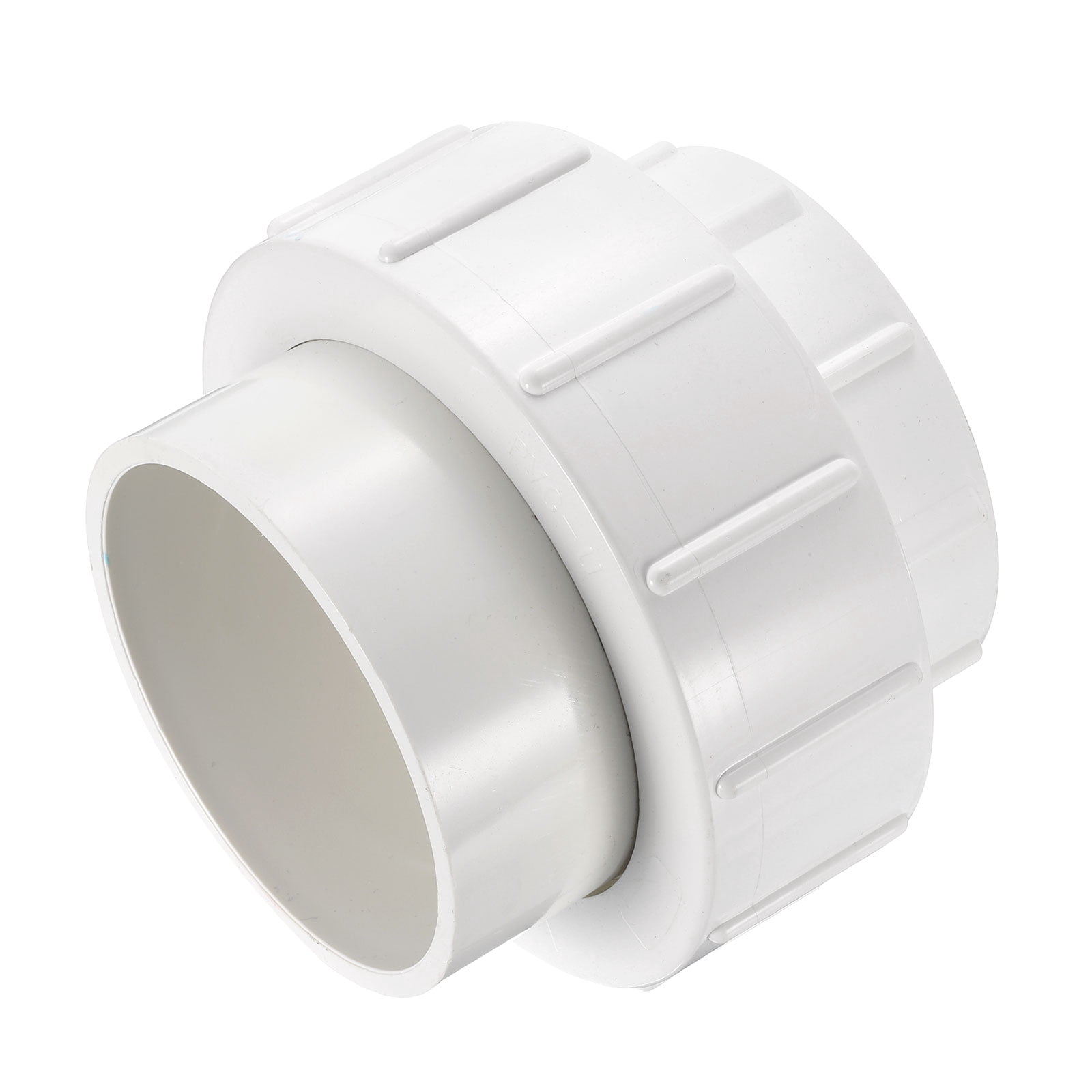 Unique Bargains Union Coupling Pipe Fitting Socket x Socket Adapter 40 White 4"