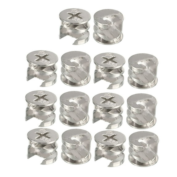 Unique Bargains Unique Bargains 0.55" Dia Head Furniture Connecter Cam Fittings Pale Blue 14 Pcs