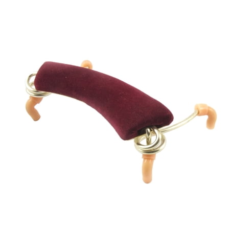 Unique Bargains Unique Bargains 1/2 Violin Metal Frame Maroon Flannel Support Violin Shoulder Rest Gold Tone