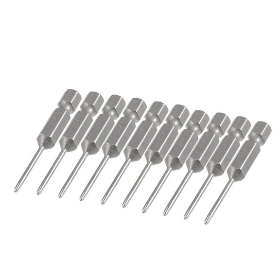 Unique Bargains Unique Bargains 1/4" Hex 50mm Long 1.6mm Crosshead Gray Metal PH00 Screwdriver Bits 10 Pcs