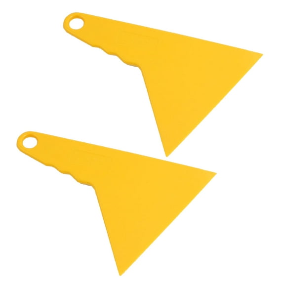 Unique Bargains Unique Bargains 2 Pcs Yellow Hard Plastic Window Wrapping Film Tint Installation Scraper Tool