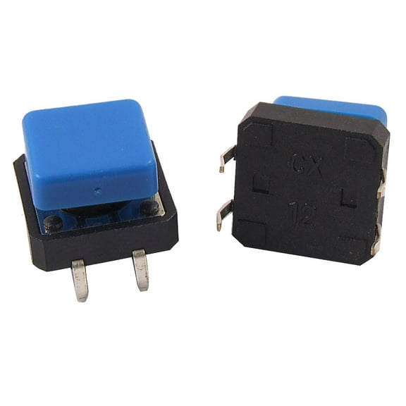 Unique Bargains Unique Bargains 20pcs Momentary Tact Tactile Push Button Switch 12 x 12 x 12mm 4Pin DIP w Cap