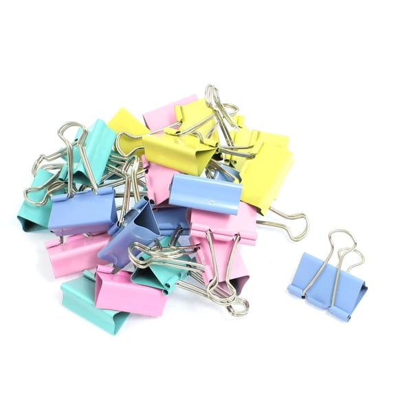 Unique Bargains Unique Bargains 24 x 32mm Width Multicolor Stationery Home Office Binder Clips