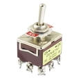 thumbnail image 1 of Unique Bargains Unique Bargains 3PDT ON/ON 2 Position 9 Screw Terminals Toggle Switch 15A/250VAC 10A/380VAC, 1 of 1