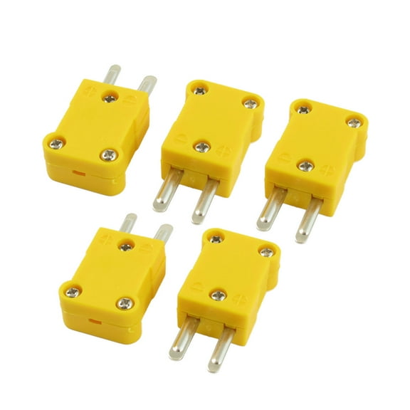 Unique Bargains Unique Bargains 5pcs K Type Thermometer Thermocouple Wire Cable SMPW-K-M Connector Yellow