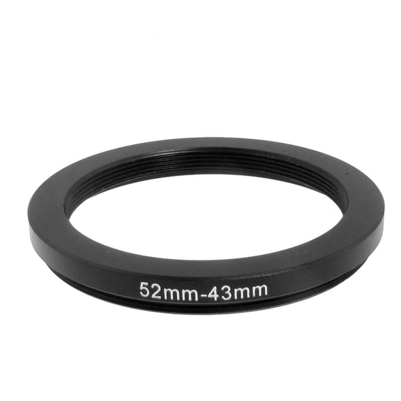 Unique Bargains Camera Part 52mm-43mm Lens Filter Step Down Ring Adapter Black