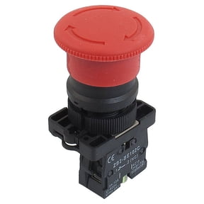 Unique Bargains Unique Bargains ZB2-ES542 NC Normally Closed Red Sign Mushroom Stop Push Button Switch