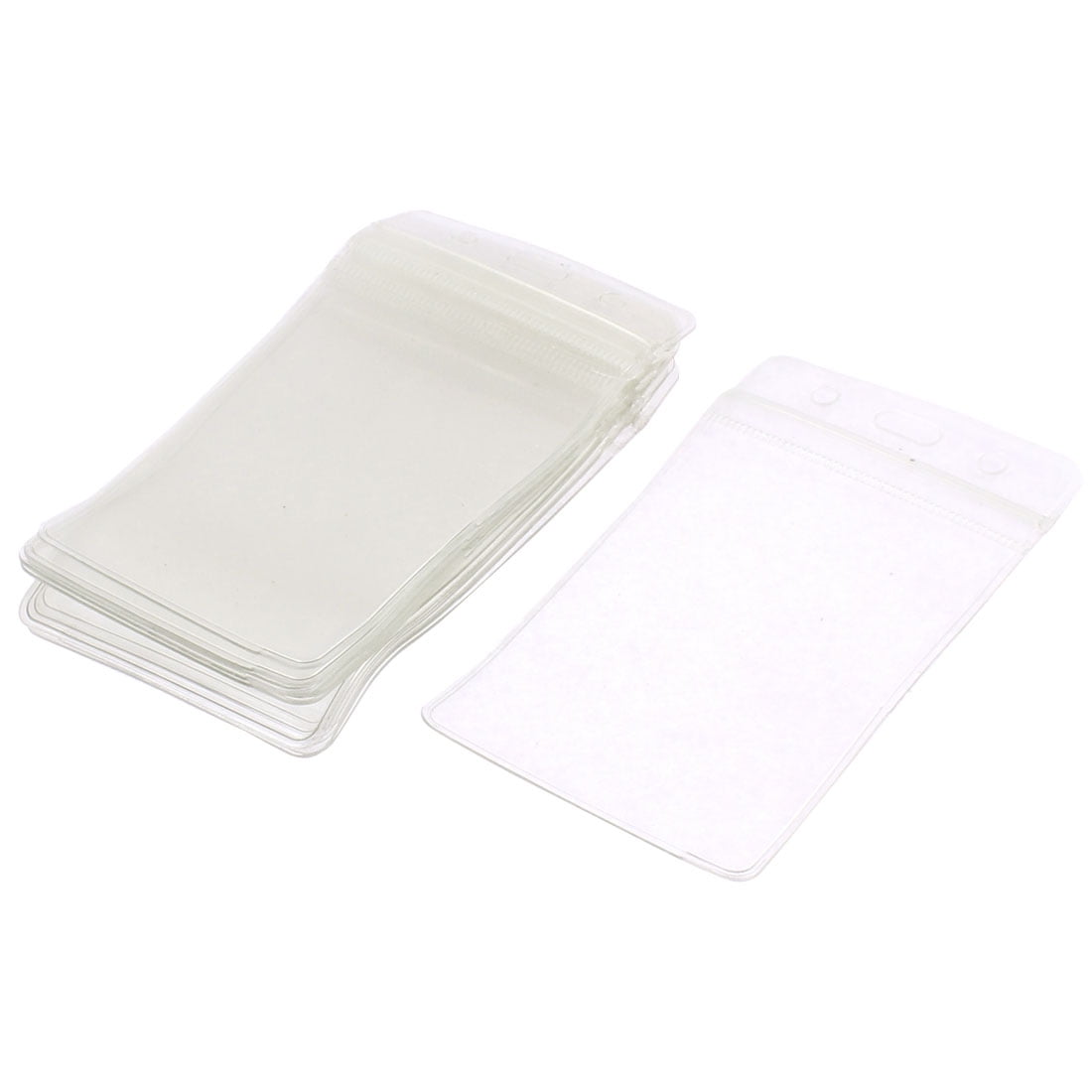 Unique Bargains Unique Bargins 12 Pcs Clear ID Card Badge Holders Vertical Cover Case