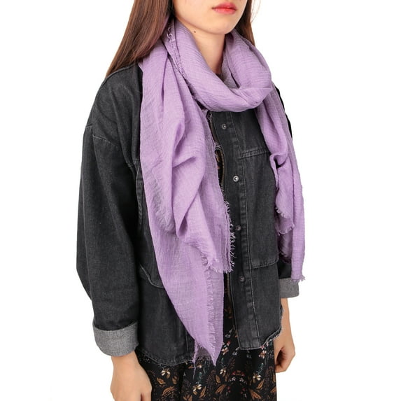 Unique Bargains Unisex Cotton Linen Soft Fashion Long Scarf Hijab Wrap Shawl Headwear Scarves #2