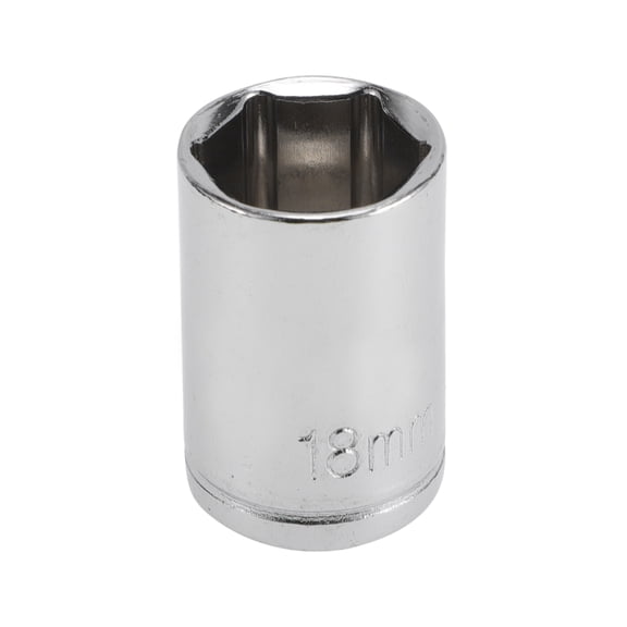 Unique Bargains Universal 1/2 Inch Drive Impact Socket 18mm 6 Point Carbon Steel 1 Pcs 38mm