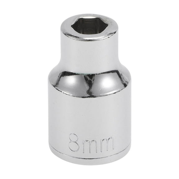 Unique Bargains Universal 1/2 Inch Drive Impact Socket 8mm 6 Point Carbon Steel 1 Pcs 38mm