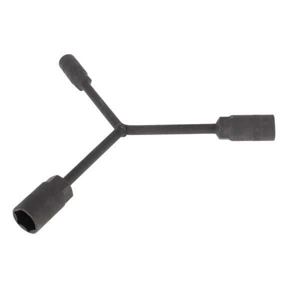 Unique Bargains Universal 13cm Socket Wrench Spanner Socket Remover Carbon Steel 1 Pcs Hexagon 14mm 17mm 19mm for Car Motorcycle Dirtbike Y Shaped 3 Way Wrench Sleeve