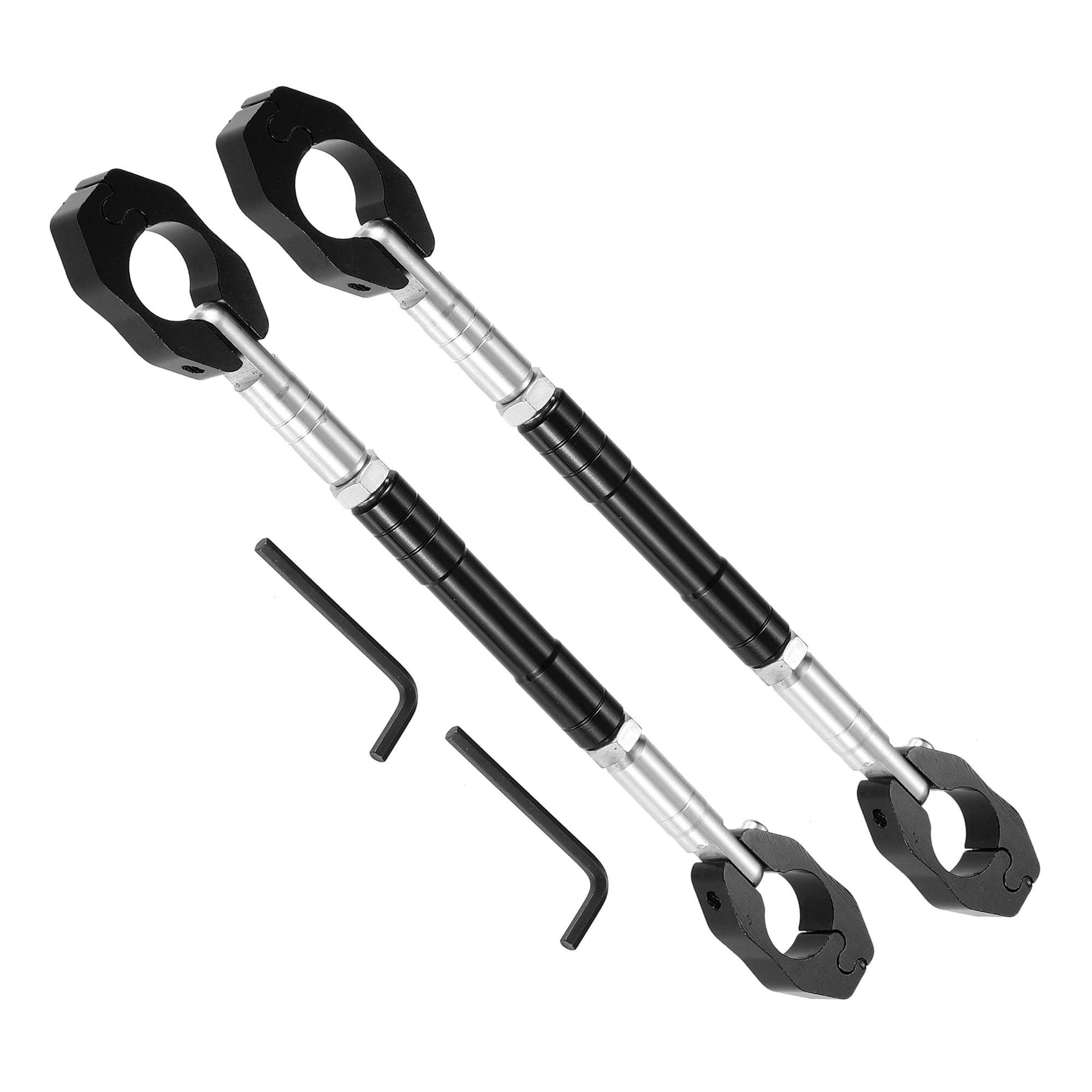 Unique Bargains Universal 2 Set 22mm Aluminum Alloy Motorcycle Balance Bar Crossbar Handlebar Accessories Black