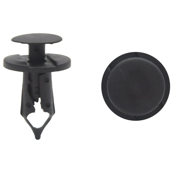 Unique Bargains Universal 20pcs Black Plastic Rivets Door Bumper Push Type Fasteners 8mm for Car