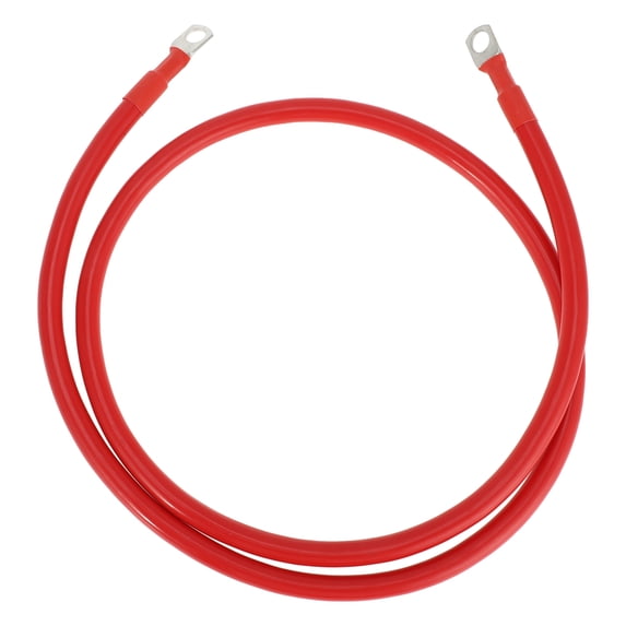Unique Bargains Universal 3/8" Lug 2 AWG Gauge Battery Inverter Cable Battery Cable Tinned Copper 1 Pc Red 4.5FT