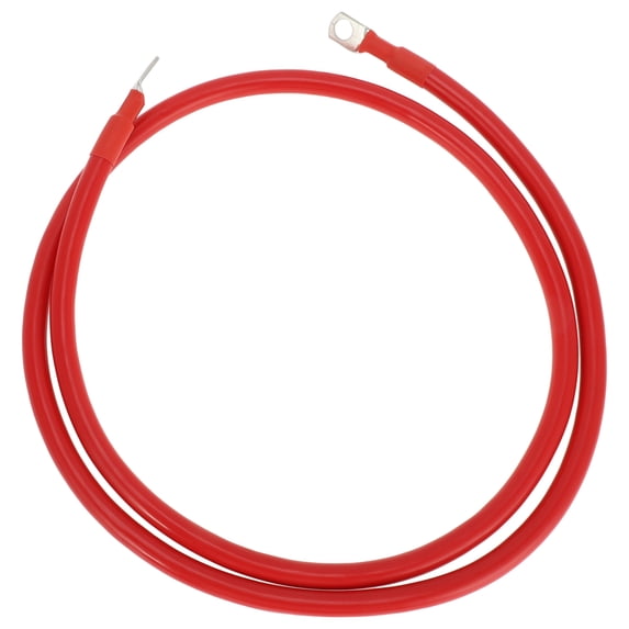 Unique Bargains Universal 3/8" Lug 2 AWG Gauge Battery Inverter Cable Battery Cable Tinned Copper 1 Pc Red 5FT