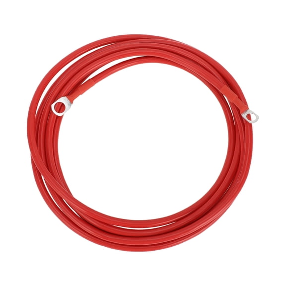 Unique Bargains Universal 3/8" Lug 5/16" Lug 7 AWG Gauge 10FT Battery Inverter Cable Battery Cable Tinned Copper 1 Pc Red