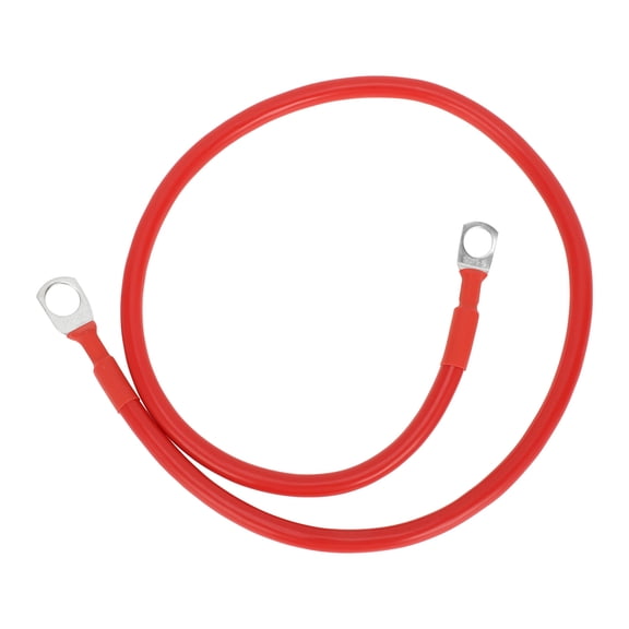 Unique Bargains Universal 3/8" Lug 5/16" Lug 7 AWG Gauge 2FT Battery Inverter Cable Battery Cable Tinned Copper 1 Pc Red