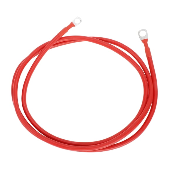 Unique Bargains Universal 3/8" Lug 5/16" Lug 7 AWG Gauge 5.5FT Battery Inverter Cable Battery Cable Tinned Copper 1 Pc Red