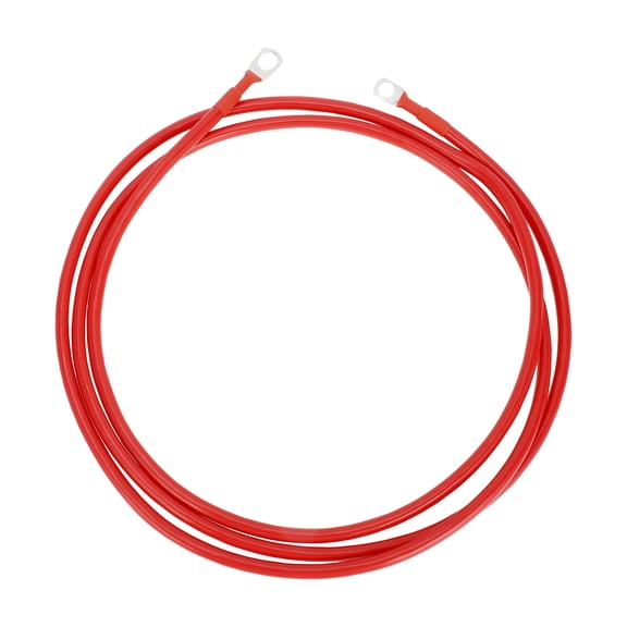 Unique Bargains Universal 3/8" Lug 5/16" Lug 7 AWG Gauge 7FT Battery Inverter Cable Battery Cable Tinned Copper 1 Pc Red