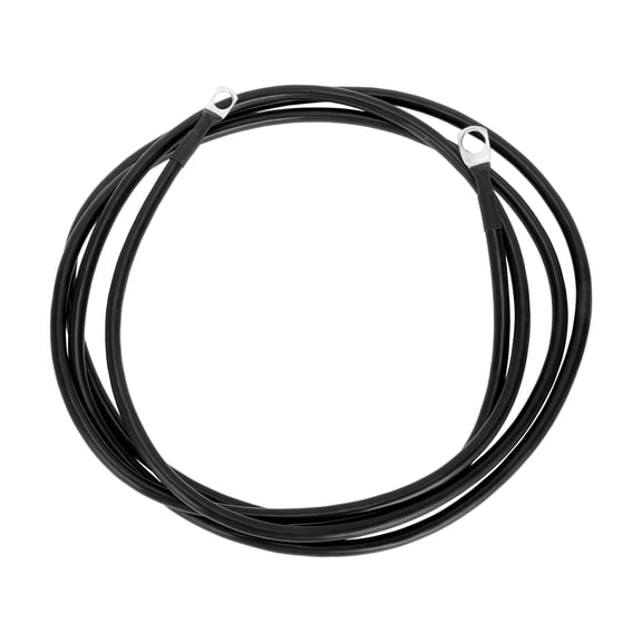 Unique Bargains Universal 3/8" Lug 5/16" Lug 7 AWG Gauge 8FT Battery Inverter Cable Battery Cable Tinned Copper 1 Pc Black