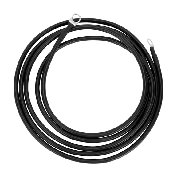 Unique Bargains Universal 3/8" Lug 5/16" Lug 7 AWG Gauge 9FT Battery Inverter Cable Battery Cable Tinned Copper 1 Pc Black