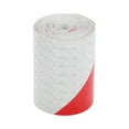 thumbnail image 1 of Unique Bargains Universal 32.81ft x 3.94" Air-Release Adhesive Pinstripe Tape Automotive Pinstriping Tape Red,White, 1 of 6
