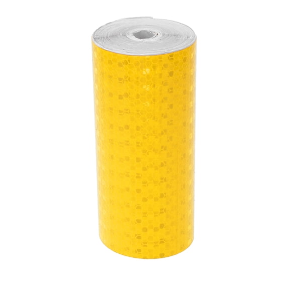 Unique Bargains Universal Reflective Tape Safety Warning Tape Reflector Conspicuity Tape for Trailer Trucks Bike Lemon Yellow 33ft x 6"
