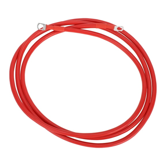 Unique Bargains Universal 5/16" Lug 7 AWG Gauge 6.5FT Battery Inverter Cable Battery Cable Tinned Copper 1 Pc Red