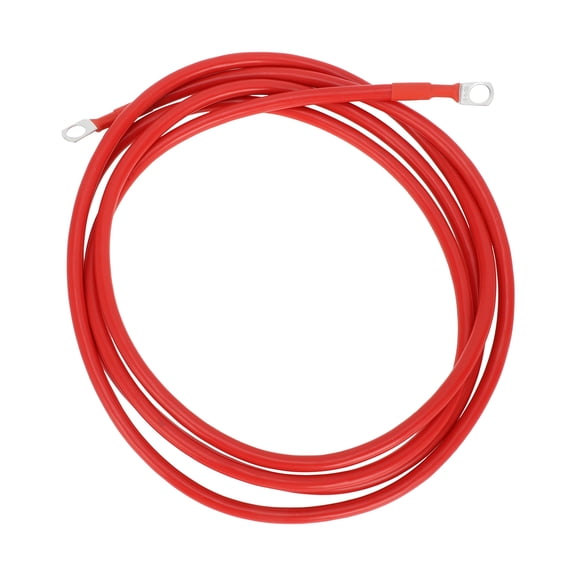 Unique Bargains Universal 5/16" Lug 7 AWG Gauge 8FT Battery Inverter Cable Battery Cable Tinned Copper 1 Pc Red