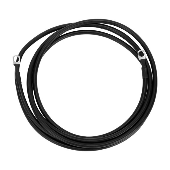 Unique Bargains Universal 5/16" Lug 7 AWG Gauge 9FT Battery Inverter Cable Battery Cable Tinned Copper 1 Pc Black