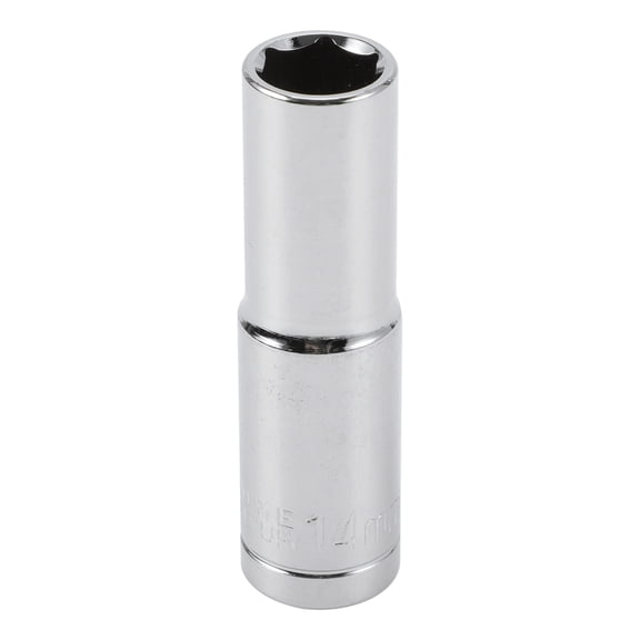 Unique Bargains Universal 78mm Impact Socket Durable Hardware Tool Chrome Vanadium Steel 1 Pcs 6 Point 14mm for Car Motorcycle Dirtbike Repair Deep