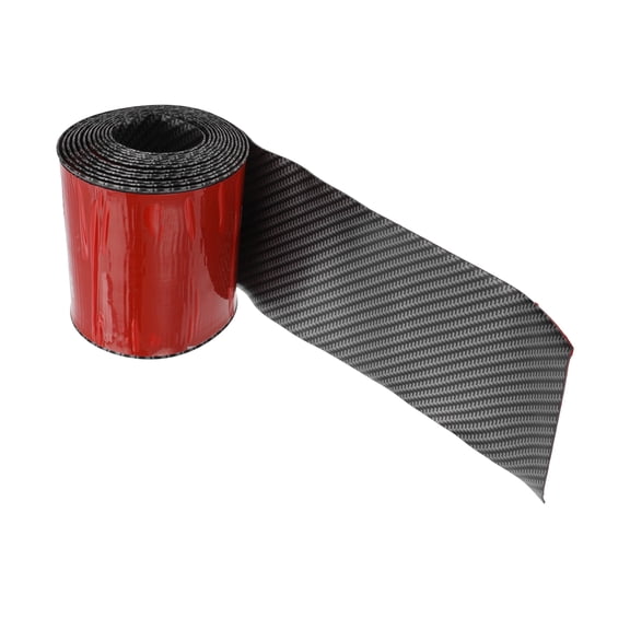Unique Bargains Universal 8.2Ftx3.94In Car Side Skirts Protector Carbon Fier Pattern Black