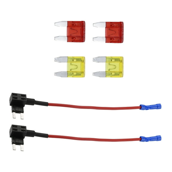 Unique Bargains Universal Add a Circuit 12V Mini Fuse Tap with 2pcs 10A 20A ATM APM Blade Type Fuse 1 Set