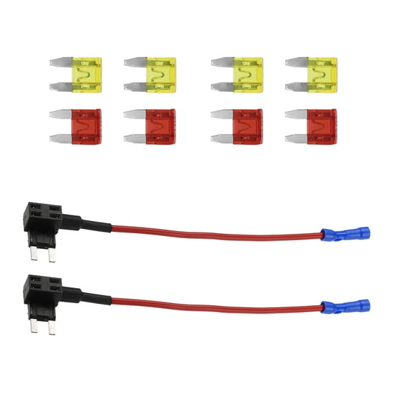 Unique Bargains Universal Add a Circuit 12V Mini Fuse Tap with 4pcs 10A 20A ATM APM Blade Type Fuse 1 Set