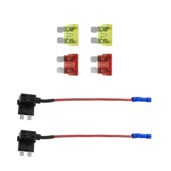 Unique Bargains Universal Add a Circuit 12V Standard Fuse Tap with 2pcs 10A 20A ATC Blade Type Fuse 1 Set