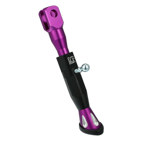 Unique Bargains Universal Adjustable Motorbike Kickstand Side Support Stand Aluminum Alloy Purple