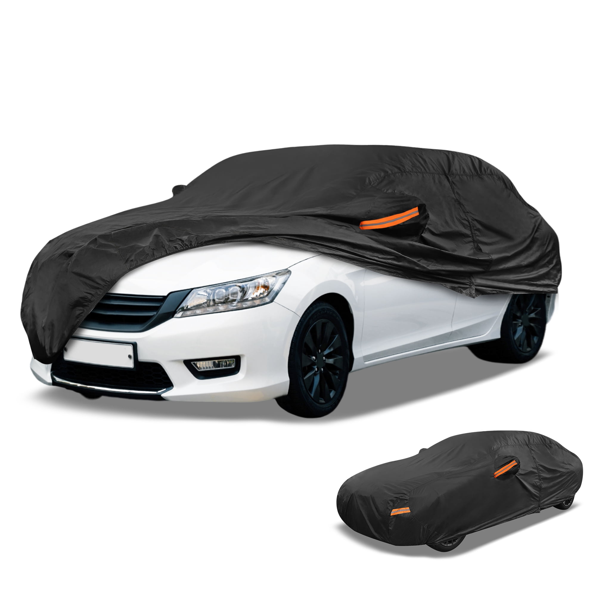 Unique Bargains Universal Automotive Cover Black 177.17"x57.09"x47.24"