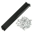 thumbnail image 1 of Unique Bargains Universal Bicycle Spokes Bike Wheel Spokes 14G Carbon Steel Black 1 Set Black,257mm, 1 of 7