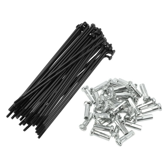 Unique Bargains Universal Bicycle Spokes Bike Wheel Spokes 14G Carbon Steel 1 Set Black-97mm