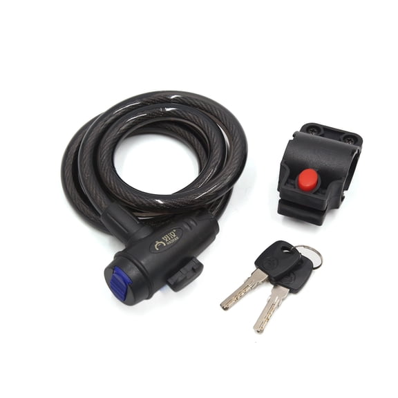 Unique Bargains Universal Bike Bicycle Black Anti Thief  Cable Wire Lock with 2 Keys