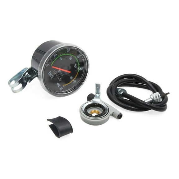 Unique Bargains Universal Black Mechanical Resettable Odometer Speedometer for Bike Bicycle
