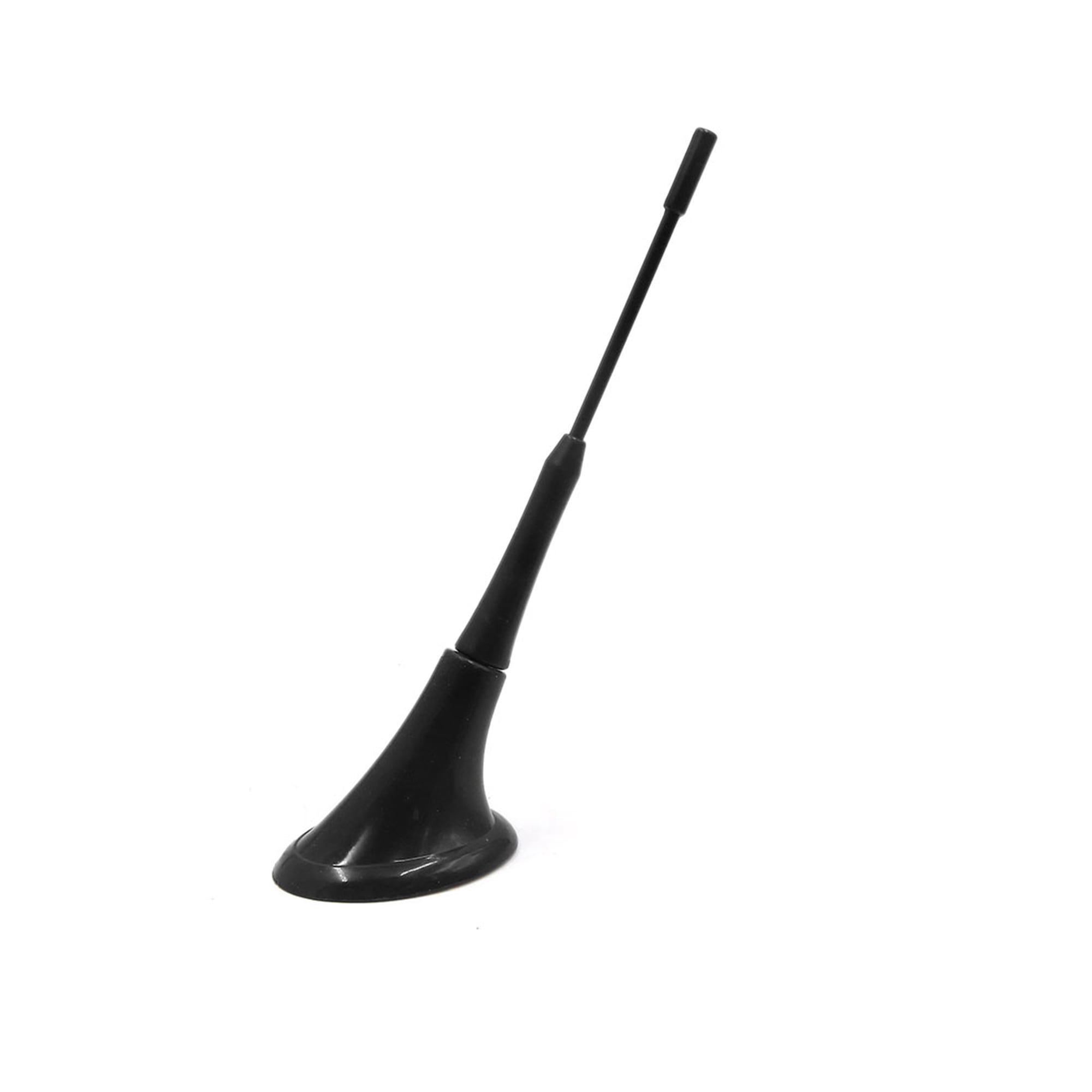 Unique Bargains Universal Black Self-Adhesive Oval Base Decorative Antenna Aerial for Car